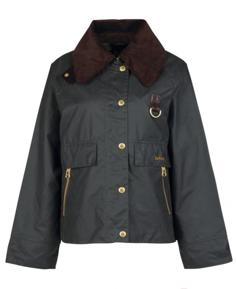 Chaqueta Encerada Barbour Catton Spey Mujer Verdes Mexico | U4H36710