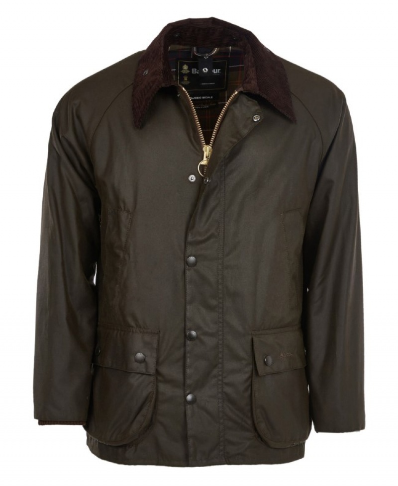 Chaqueta Encerada Barbour Classic Bedale Hombre Verde Oliva Mexico | W4S32812