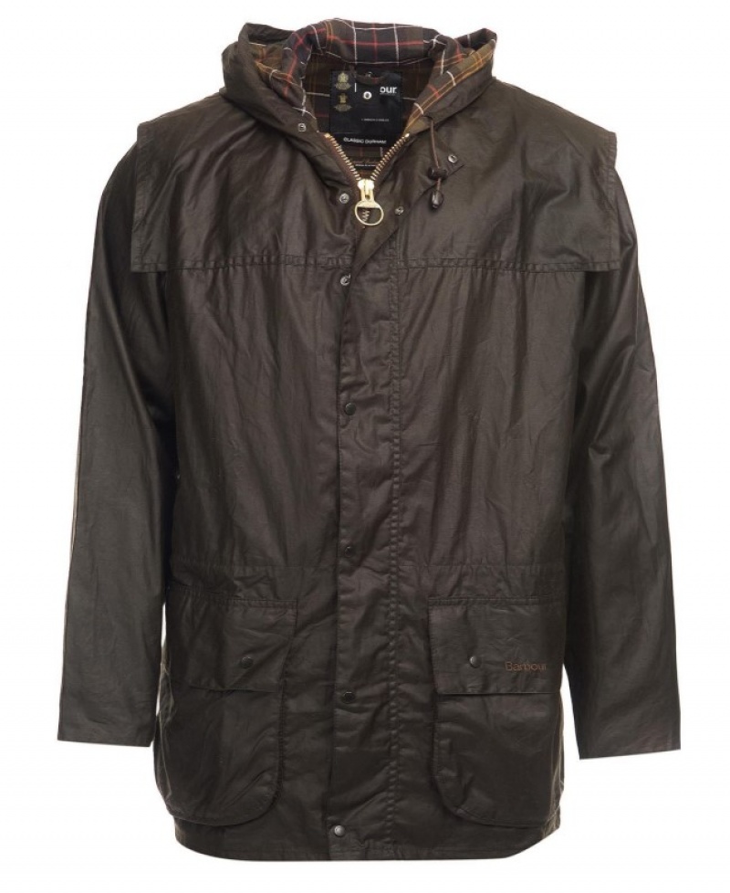 Chaqueta Encerada Barbour Classic Durham Hombre Verde Oliva Mexico | D9V64400