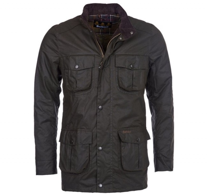 Chaqueta Encerada Barbour Corbridge Hombre Verde Oliva Mexico | B8Q40392