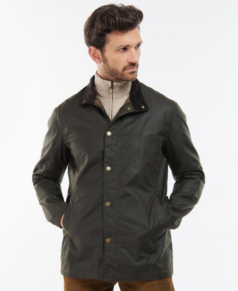 Chaqueta Encerada Barbour Evelar Hombre Negros Mexico | K0P62832