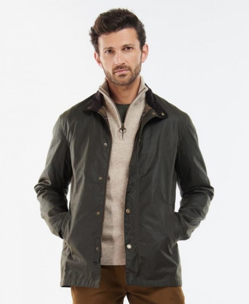 Chaqueta Encerada Barbour Evelar Hombre Negros Mexico | K0P62832