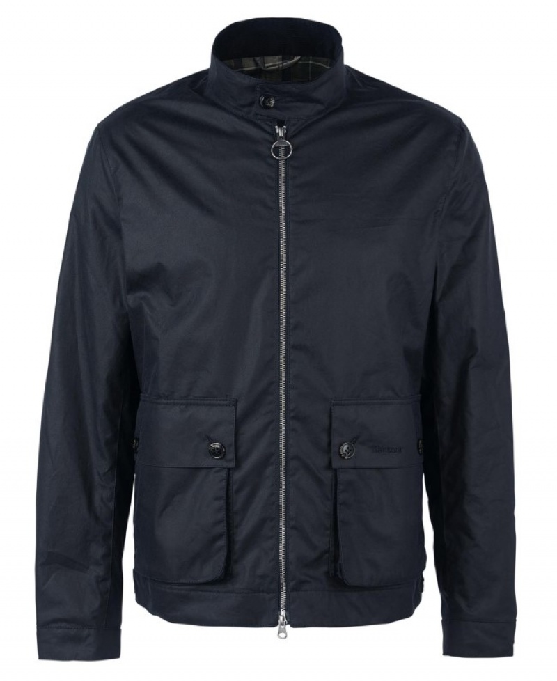 Chaqueta Encerada Barbour Harton Hombre Azul Marino Mexico | C2N50003