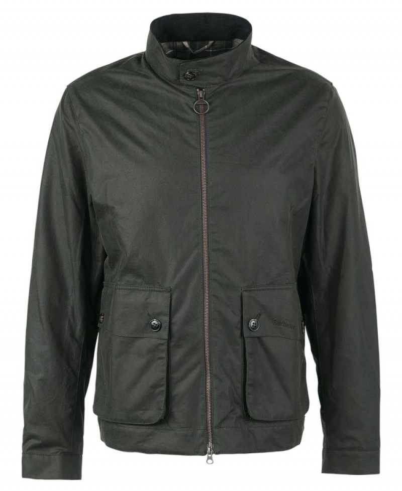 Chaqueta Encerada Barbour Harton Hombre Verdes Mexico | E2G18987