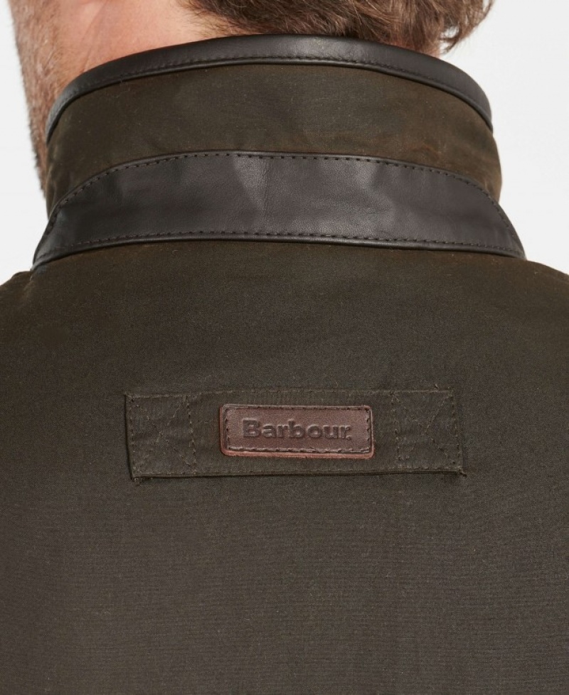 Chaqueta Encerada Barbour Hereford Hombre Verdes Mexico | B4W69853