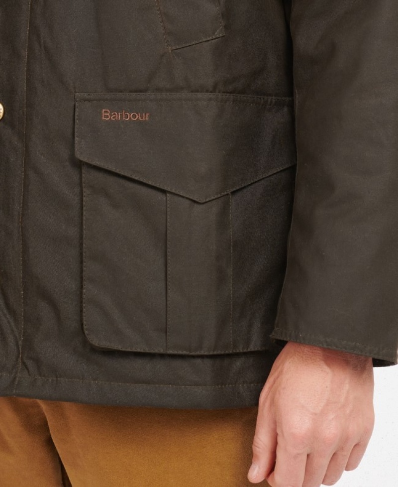 Chaqueta Encerada Barbour Hereford Hombre Verdes Mexico | B4W69853