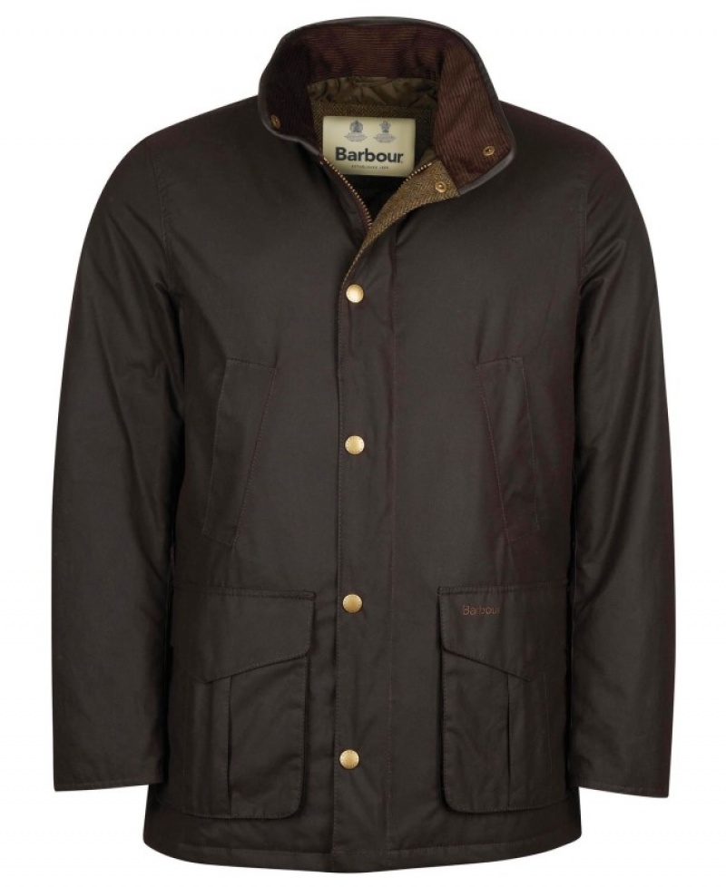 Chaqueta Encerada Barbour Hereford Hombre Marrom Mexico | S1K22284