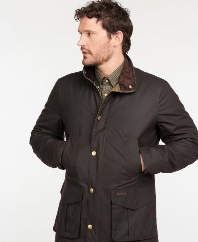 Chaqueta Encerada Barbour Hereford Hombre Marrom Mexico | S1K22284