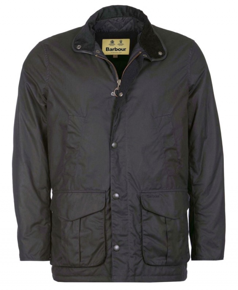 Chaqueta Encerada Barbour Hereford Hombre Azules Mexico | D1Q58421