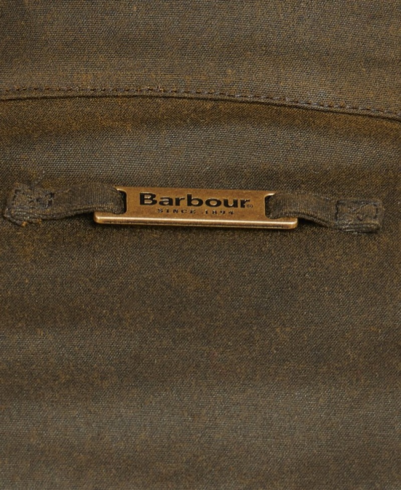 Chaqueta Encerada Barbour Ogston Algodon Hombre Verde Oliva Mexico | G3F24325