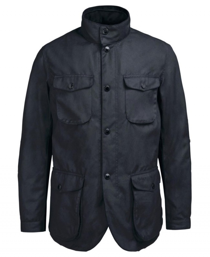 Chaqueta Encerada Barbour Ogston Hombre Negros Mexico | S8U48193