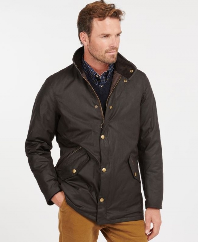 Chaqueta Encerada Barbour Prestbury Hombre Negros Mexico | M8C38078