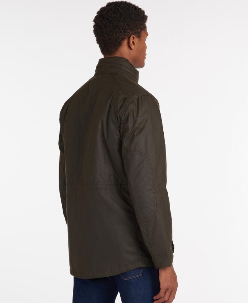 Chaqueta Encerada Barbour Sapper Hombre Verde Oliva Mexico | W3J64174