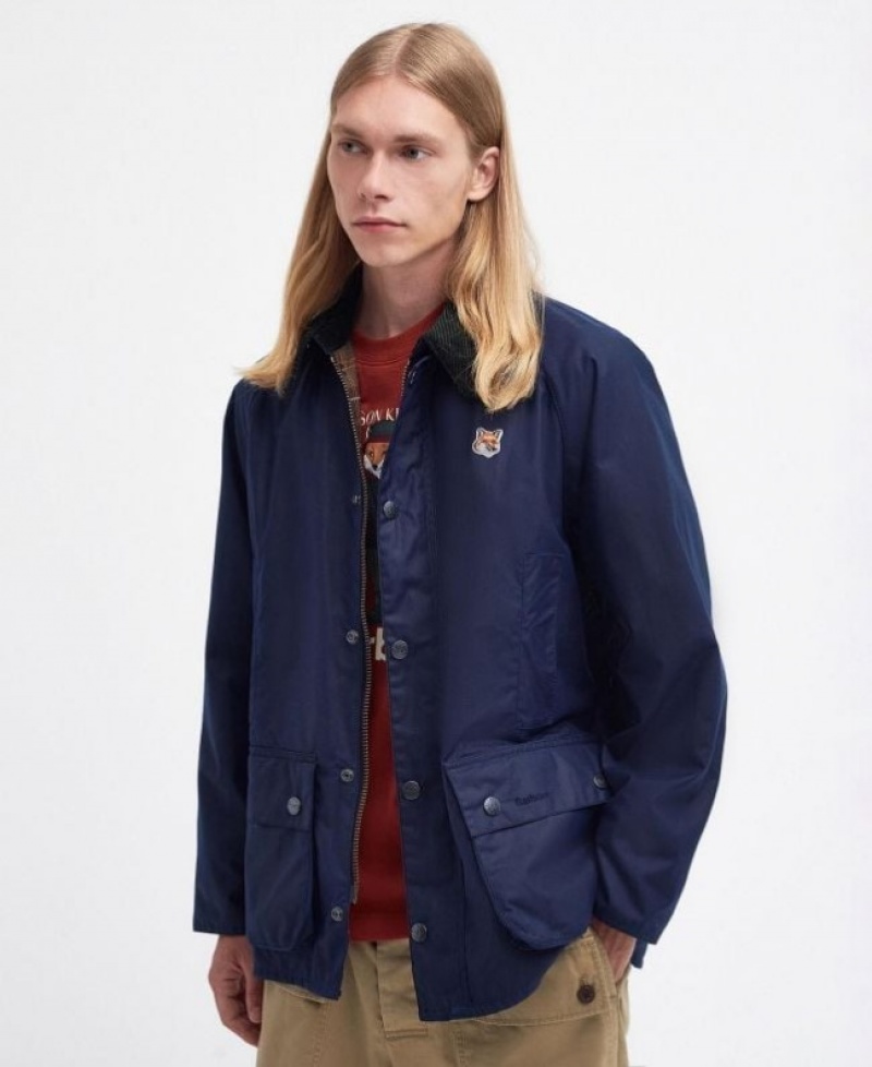 Chaqueta Encerada Barbour x Maison Kitsuné Beaufort Hombre Azules Mexico | U7E02718