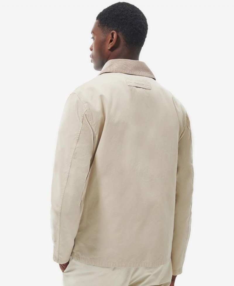 Chaquetas Casuales Barbour Crimdon Hombre Creme Mexico | C4X03077