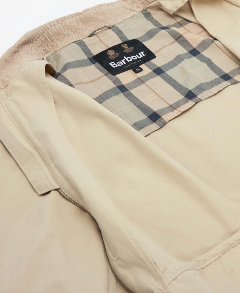 Chaquetas Casuales Barbour Crimdon Hombre Creme Mexico | C4X03077