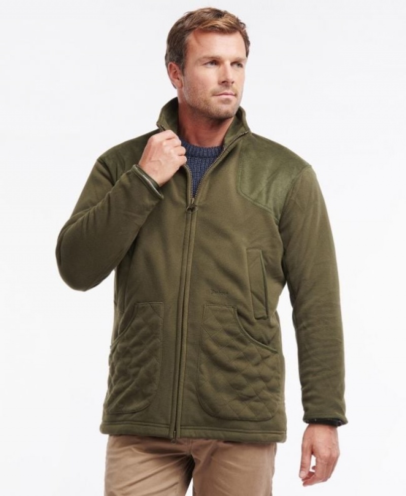 Chaquetas Casuales Barbour Dunmoor Fleece Hombre Verde Oliva Mexico | G8L08306