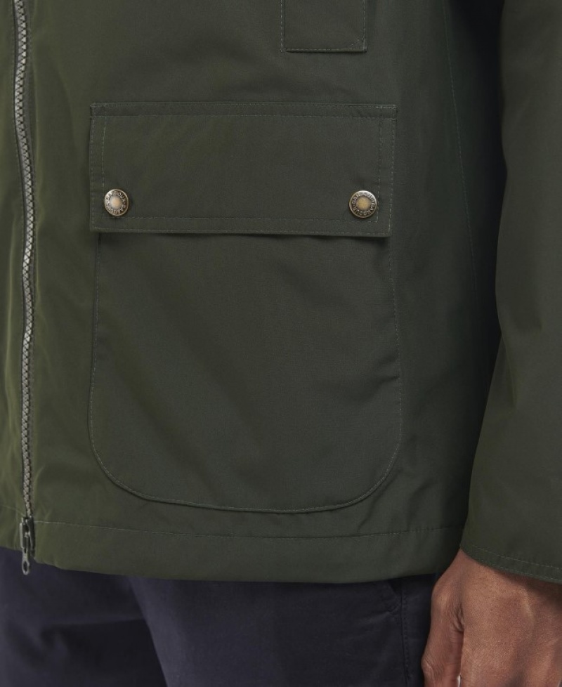 Chaquetas Casuales Barbour Encapuchado Domus Hombre Verdes Mexico | K4W31221