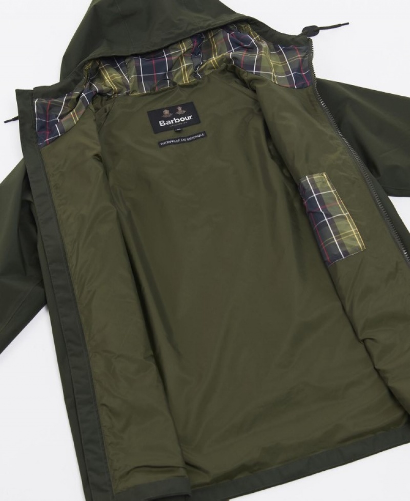 Chaquetas Casuales Barbour Encapuchado Domus Hombre Verdes Mexico | K4W31221