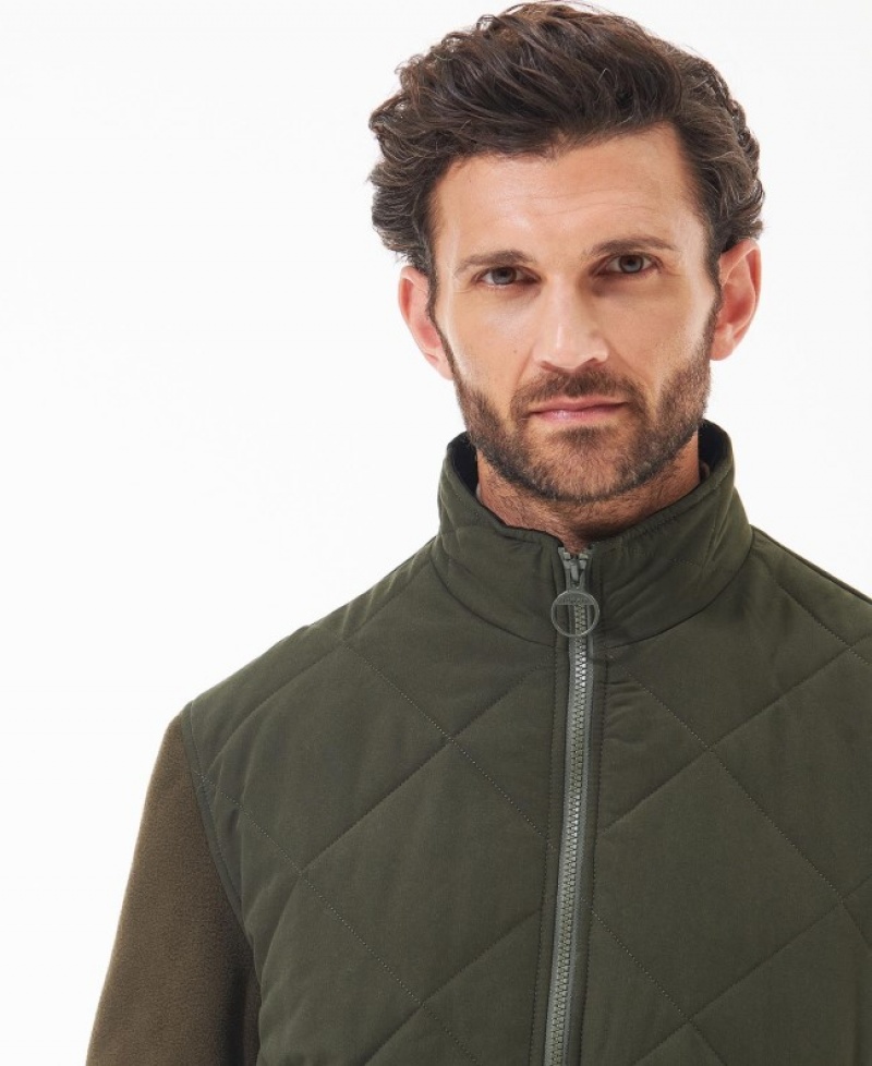 Chaquetas Casuales Barbour Híbrido Fleece Hombre Verdes Mexico | Z3Z45530