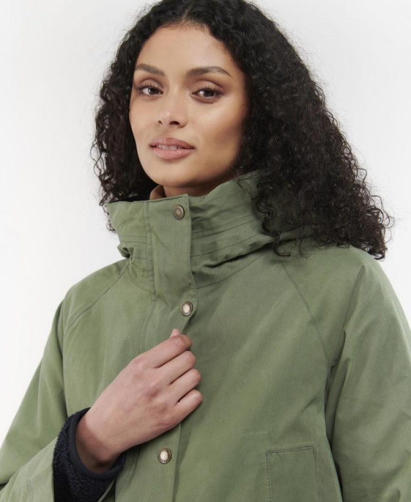 Chaquetas Casuales Barbour Invierno Beadnell Mujer Verdes Mexico | E5O50187