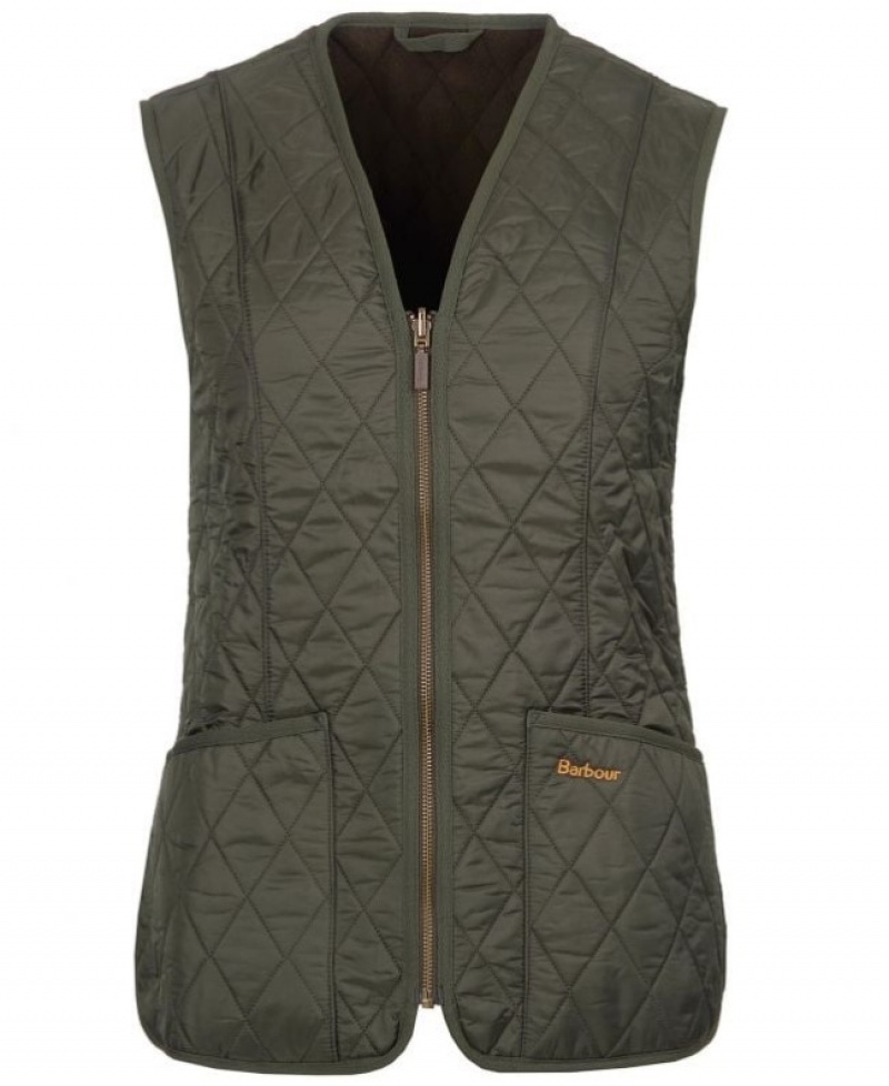 Fleece Barbour Betty Liner Mujer Verde Oliva Oscuro Mexico | S5I23682