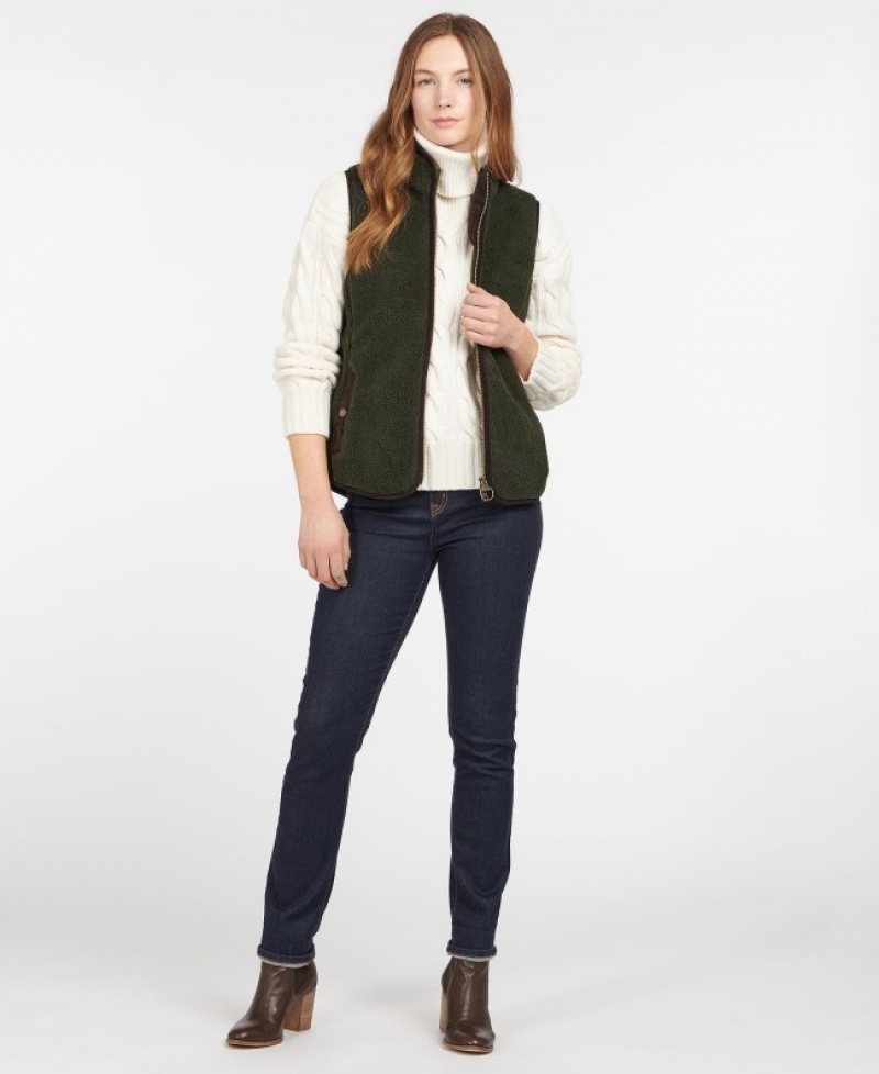 Fleece Barbour Burford Mujer Verde Oliva Mexico | E1G94101