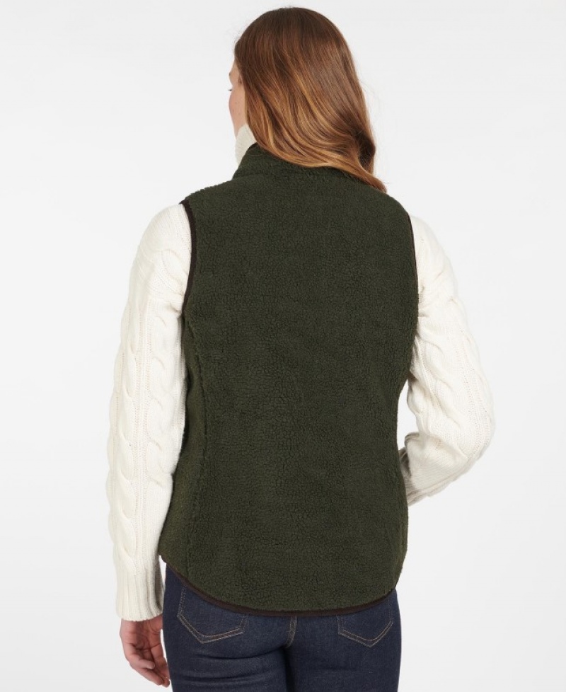 Fleece Barbour Burford Mujer Verde Oliva Mexico | E1G94101