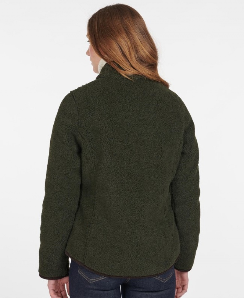 Fleece Barbour Lavenham Mujer Verde Oliva Mexico | G6I66364