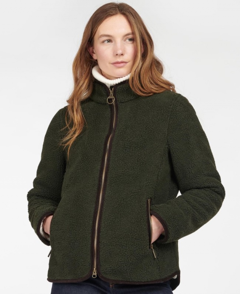 Fleece Barbour Lavenham Mujer Verde Oliva Mexico | G6I66364