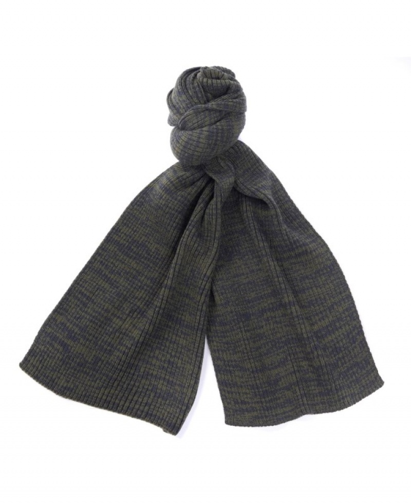 Gift Set Barbour Crimdon Beanie and Scarf Hombre Verdes Mexico | B9Z30484