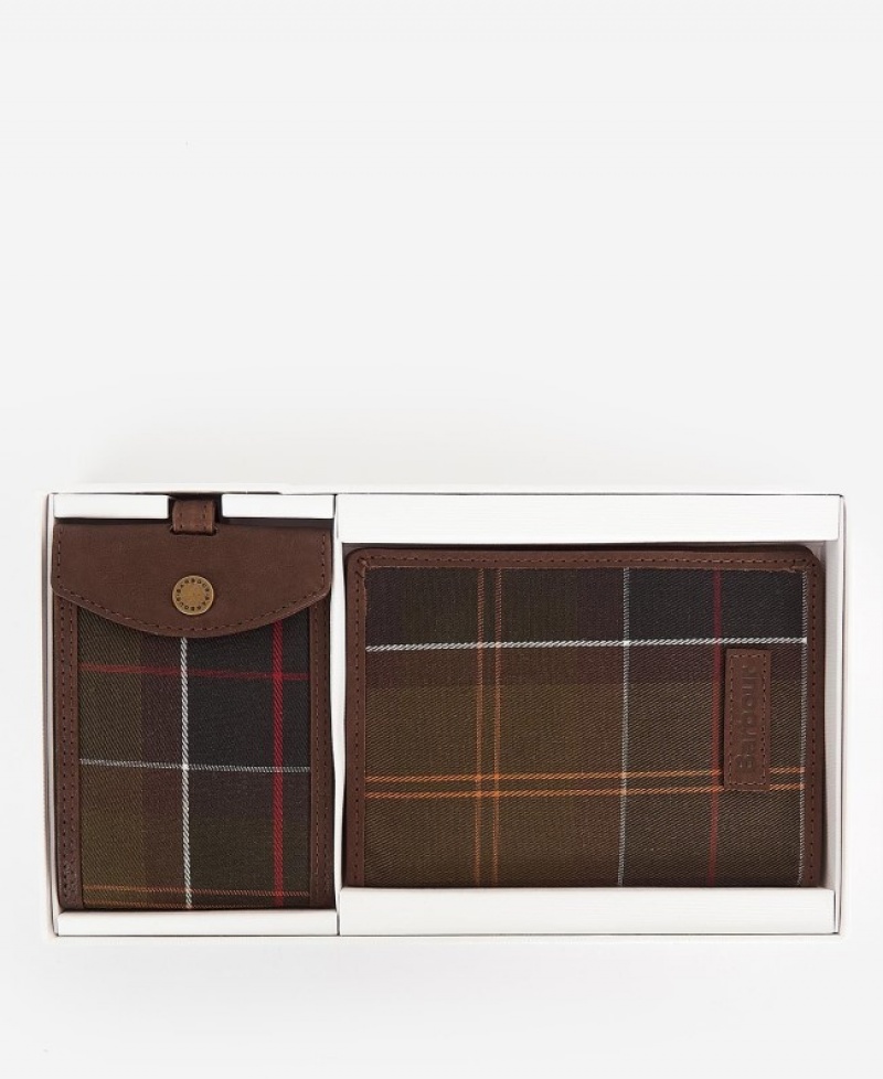 Gift Set Barbour Cuero & Tartan Travel Gift Hombre Multicolor Mexico | D8M20214