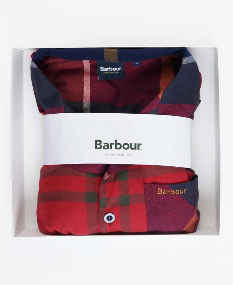 Gift Set Barbour Large Scale Laith PJ Hombre Rojos Mexico | J0L63184