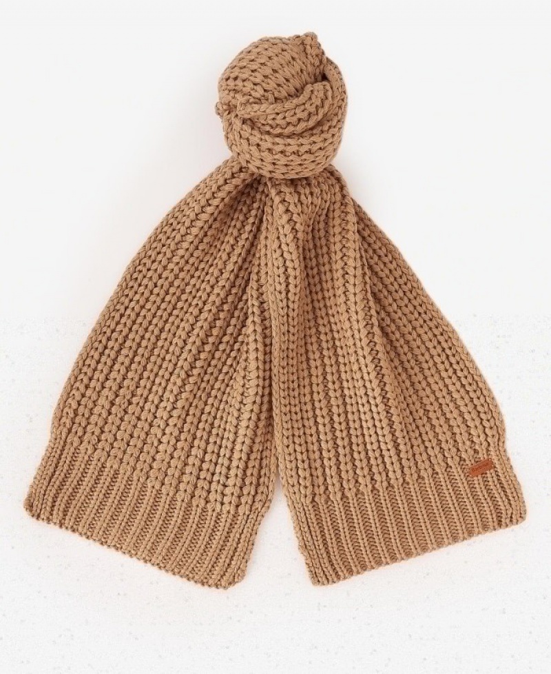 Gift Set Barbour Saltburn Beanie & Scarf Mujer Beige Mexico | N5I75123