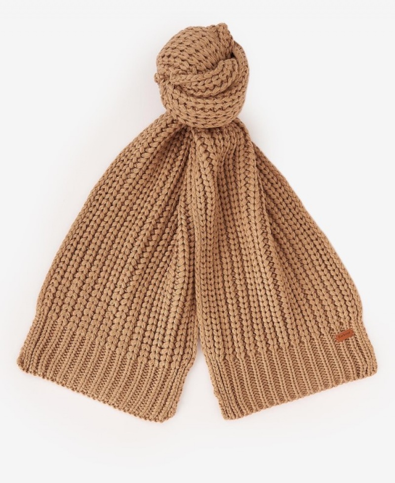 Gift Set Barbour Saltburn Beanie & Scarf Mujer Beige Mexico | Y0H45818