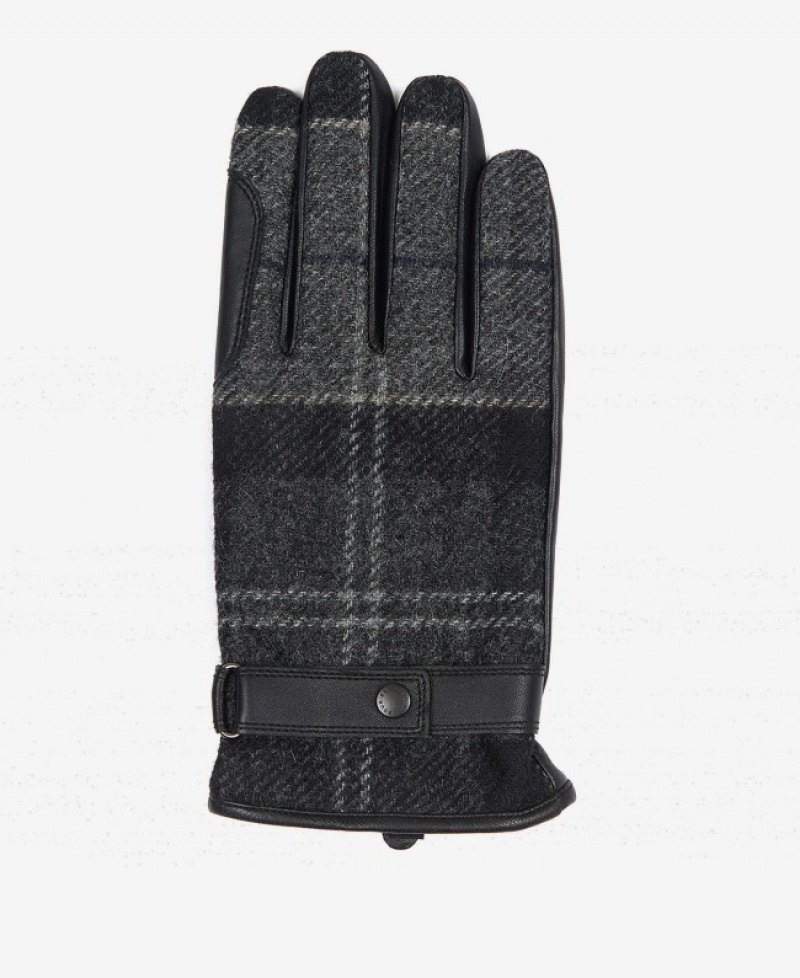 Guantes Barbour Newbrough Tartan Hombre Negros Mexico | U3F03107