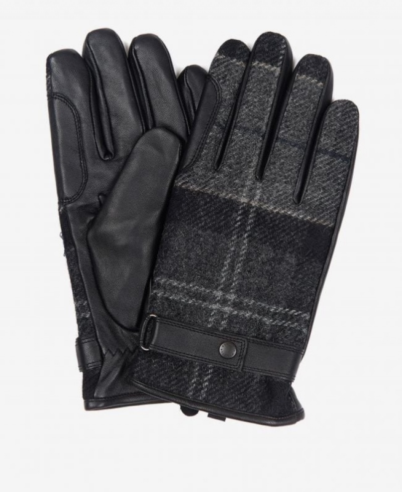 Guantes Barbour Newbrough Tartan Hombre Negros Mexico | U3F03107