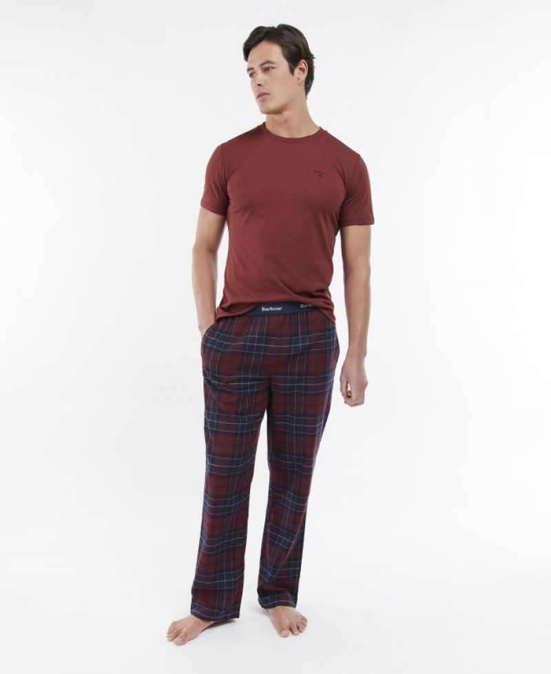 Pantalones Barbour Glenn Tartan Hombre Rojos Mexico | J4U09525