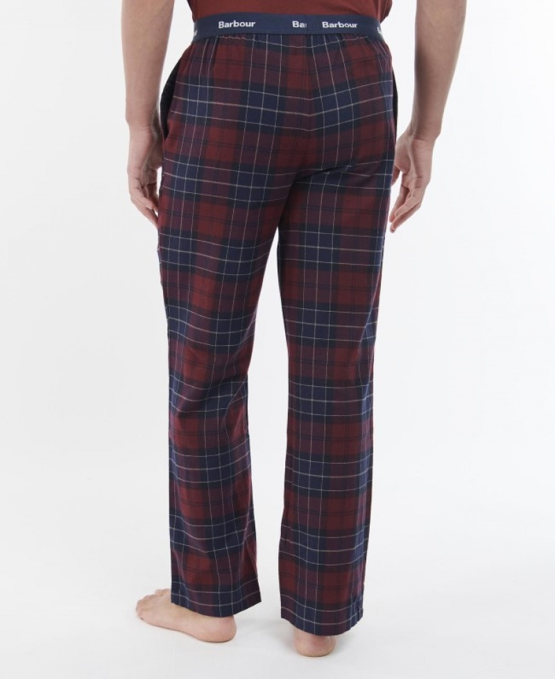 Pantalones Barbour Glenn Tartan Hombre Rojos Mexico | J4U09525