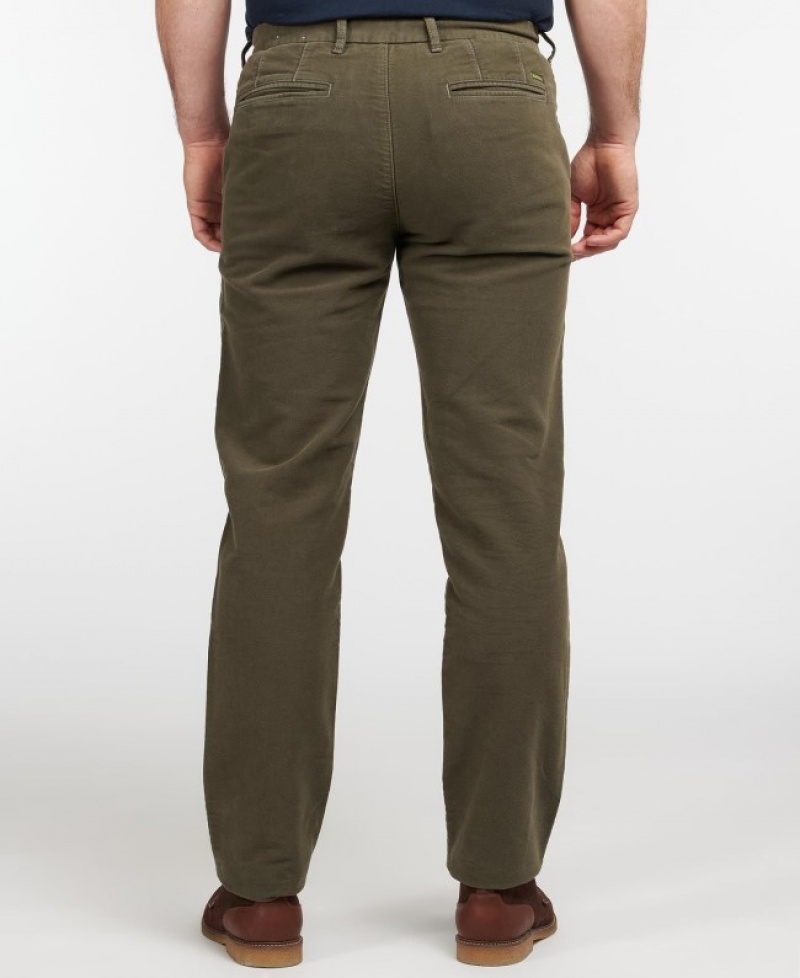 Pantalones Barbour Neuston Moleskin Hombre Verde Oliva Mexico | F0Z87917