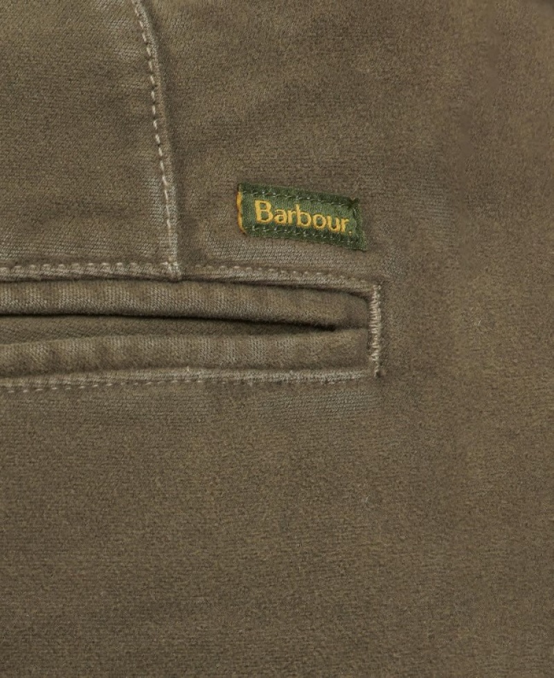 Pantalones Barbour Neuston Moleskin Hombre Verde Oliva Mexico | F0Z87917