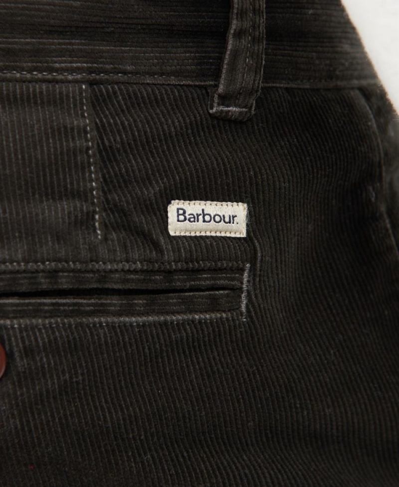 Pantalones Barbour Neuston Stretch-Cord Hombre Negros Mexico | D9N50681