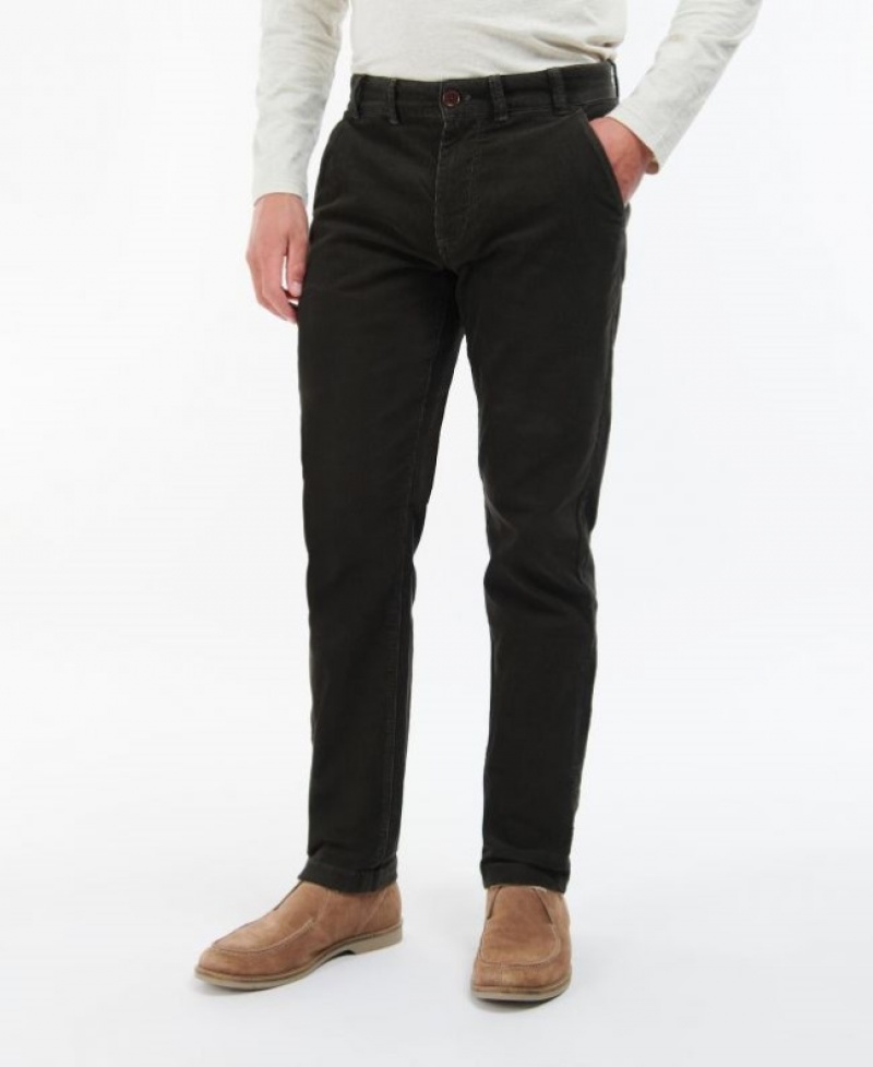 Pantalones Barbour Neuston Stretch-Cord Hombre Negros Mexico | D9N50681