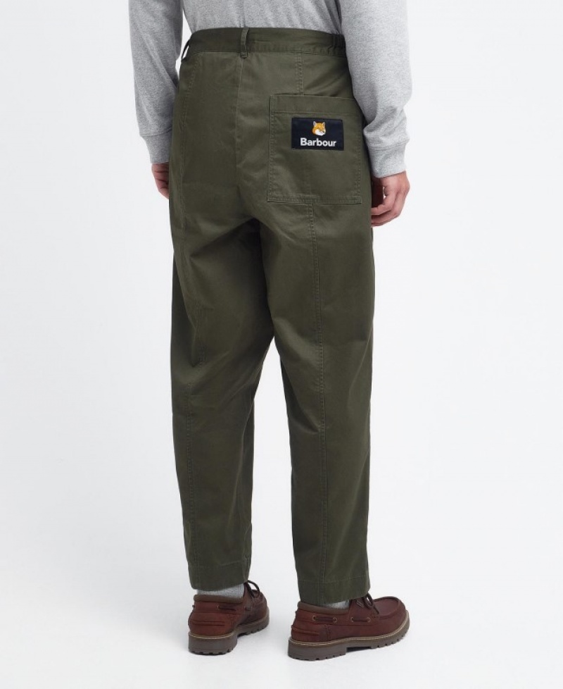 Pantalones Barbour x Maison Kitsuné Cargo Hombre Verdes Mexico | H1J51636