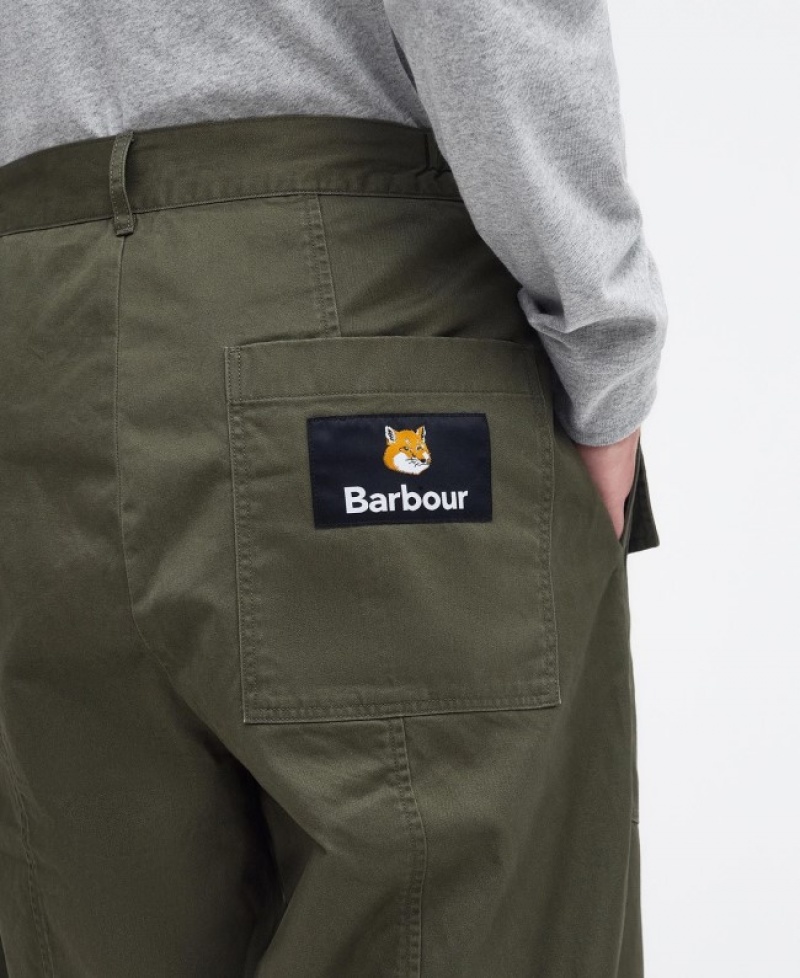 Pantalones Barbour x Maison Kitsuné Cargo Hombre Verdes Mexico | H1J51636