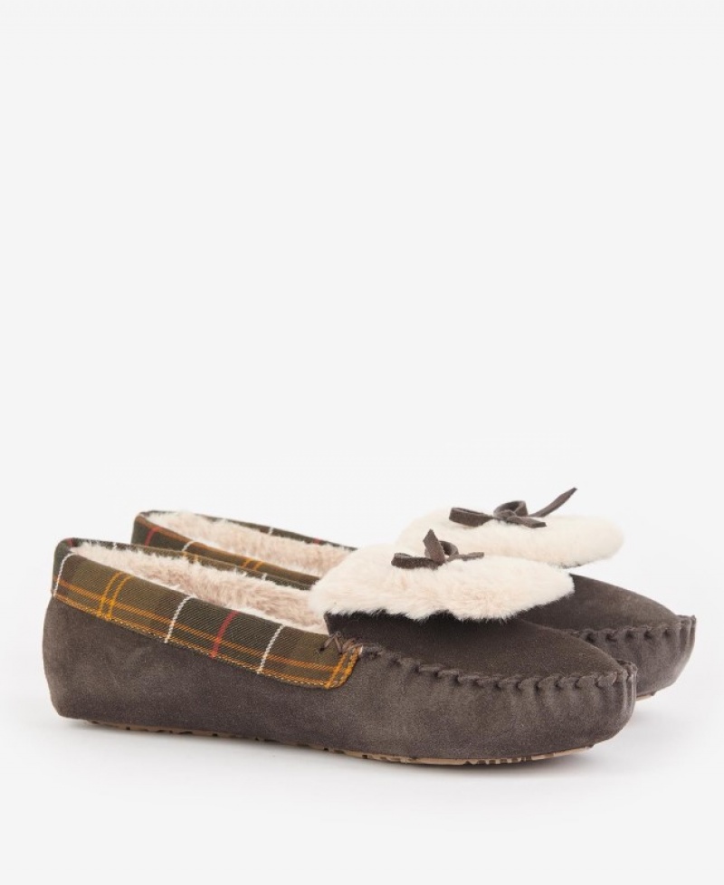 Pantuflas Barbour Darcie Mujer Marrom Oscuro Mexico | L8V19587