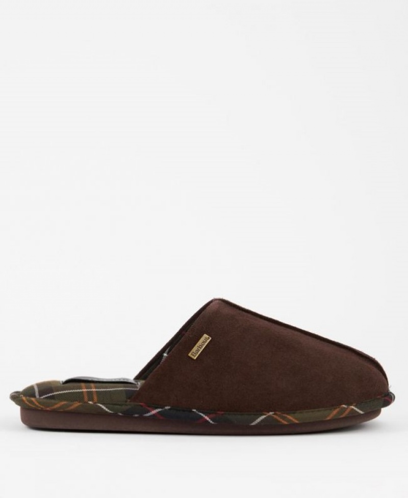 Pantuflas Barbour Foley Hombre Chocolate Oscuro Mexico | E8I47379