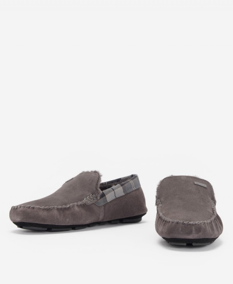 Pantuflas Barbour Monty Hombre Grises Mexico | M6W13945