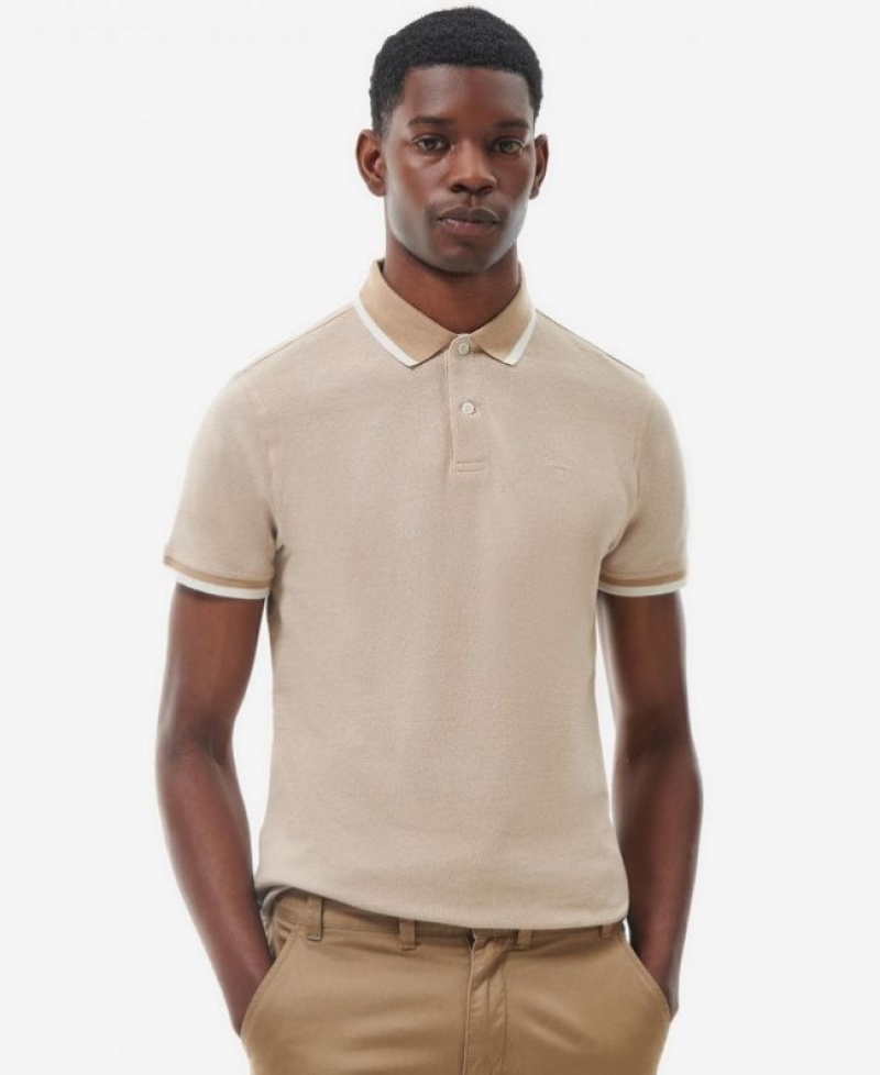 Polo Barbour Barnard Hombre Beige Mexico | C5I19653