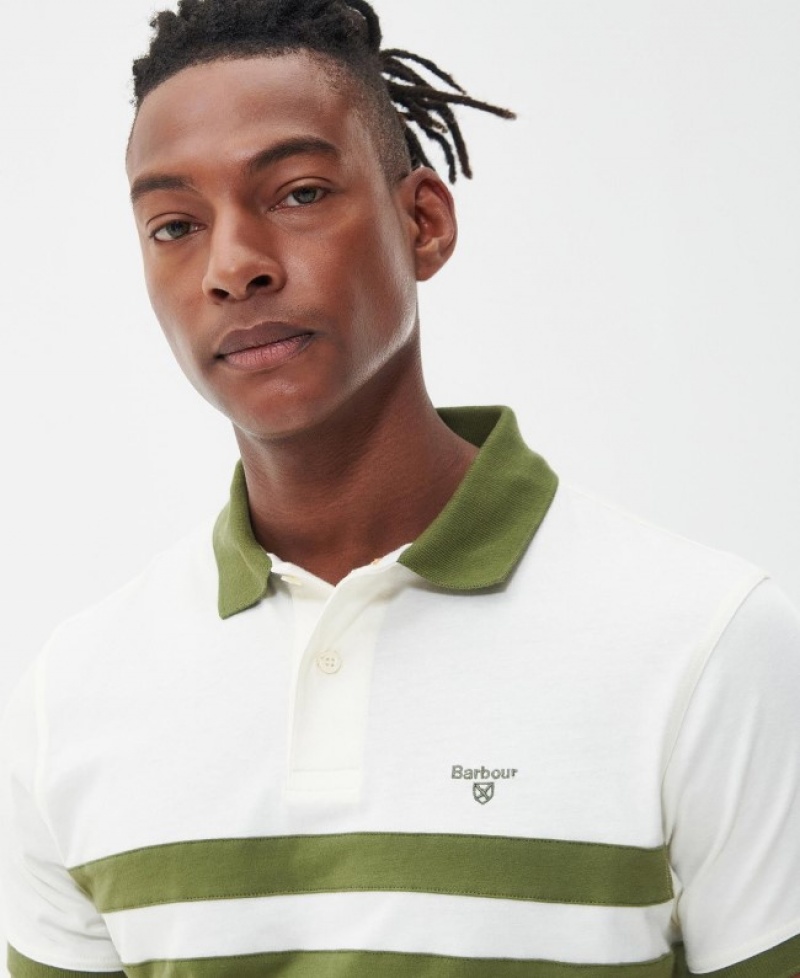 Polo Barbour Bonnington Hombre Verdes Blancos Mexico | Y7H45197